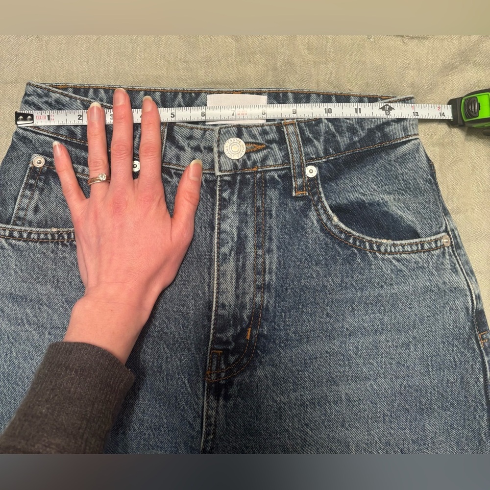 Frame Denim Womens  Seattle Long Barrel Jean, Blue - Picture 5 of 5